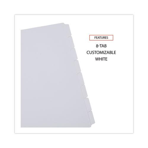 Deluxe Write-On/Erasable Tab Index, 8-Tab, 11 x 8.5, White, 1 Set. Picture 4