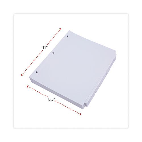 Self-Tab Index Dividers, 8-Tab, 11 x 8.5, White, 24 Sets. Picture 2