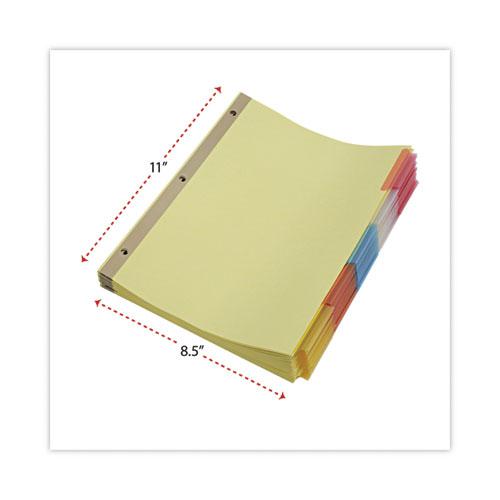 Deluxe Extended Insertable Tab Indexes, 5-Tab, 11 x 8.5, Buff, Assorted tabs, 24 Sets. Picture 2