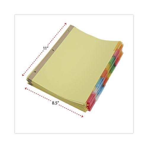 Deluxe Extended Insertable Tab Indexes, 8-Tab, 11 x 8.5, Buff, Assorted Tabs, 24 Sets. Picture 2