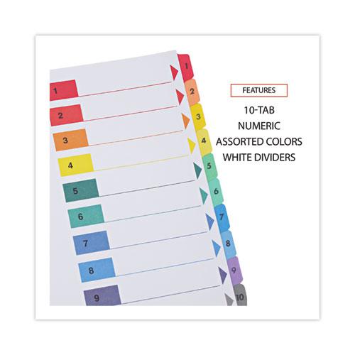 Deluxe Table of Contents Dividers for Printers, 10-Tab, 1 to 10; Table Of Contents, 11 x 8.5, White, 6 Sets. Picture 4