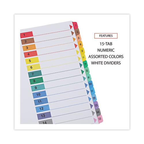 Deluxe Table of Contents Dividers for Printers, 15-Tab, 1 to 15; Table Of Contents, 11 x 8.5, White, 6 Sets. Picture 4
