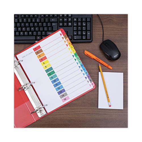 Deluxe Table of Contents Dividers for Printers, 15-Tab, 1 to 15; Table Of Contents, 11 x 8.5, White, 6 Sets. Picture 7