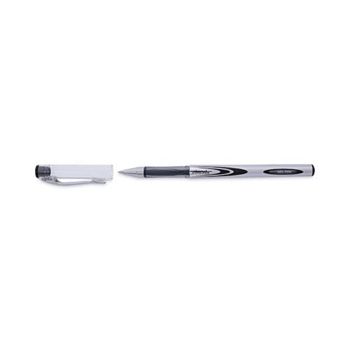 Gel Pen, Stick, Medium 0.7 mm, Black Ink, Silver/Black Barrel, Dozen. Picture 6