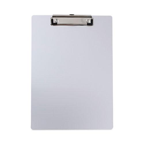 Aluminum Clipboard with Low Profile Clip, 0.5" Clip Capacity, Holds 8.5 x 11 Sheets, Aluminum. Picture 1