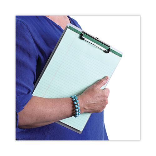 Aluminum Clipboard with Low Profile Clip, 0.5" Clip Capacity, Holds 8.5 x 11 Sheets, Aluminum. Picture 6