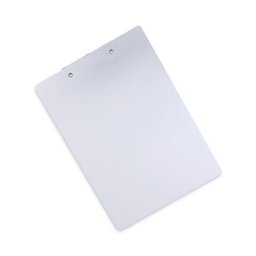 Aluminum Clipboard with Low Profile Clip, 0.5" Clip Capacity, Holds 8.5 x 11 Sheets, Aluminum. Picture 7