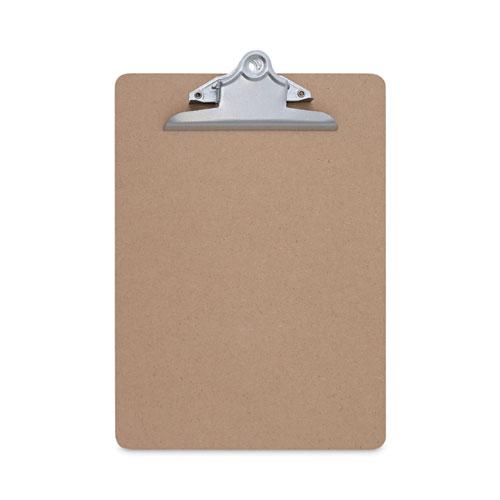 Hardboard Clipboard, 1.25" Clip Capacity, Holds 8.5 x 11 Sheets, Brown, 3/Pack. Picture 1