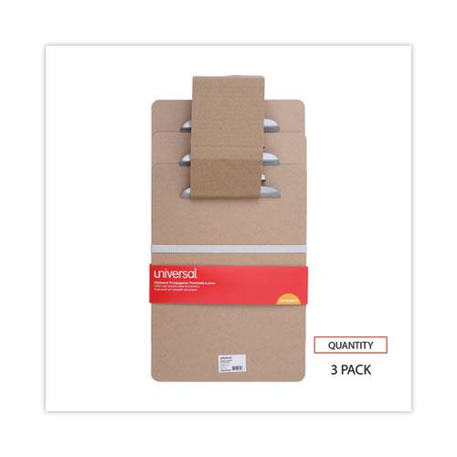 Hardboard Clipboard, 1.25" Clip Capacity, Holds 8.5 x 11 Sheets, Brown, 3/Pack. Picture 2