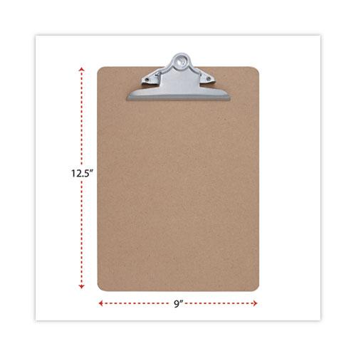 Hardboard Clipboard, 1.25" Clip Capacity, Holds 8.5 x 11 Sheets, Brown, 3/Pack. Picture 3