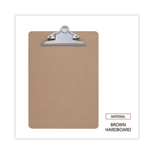 Hardboard Clipboard, 1.25" Clip Capacity, Holds 8.5 x 11 Sheets, Brown, 3/Pack. Picture 5