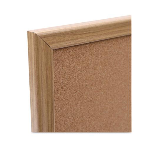 Cork Board with Oak Style Frame, 24 x 18, Tan Surface. Picture 9