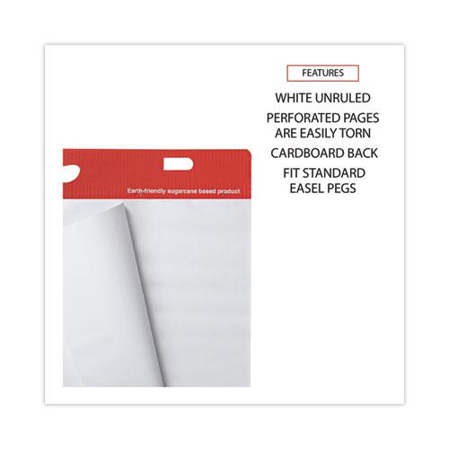 Renewable Resource Sugarcane Based Easel Pads, Unruled, 27 x 34, White, 50 Sheets, 2/Carton. Picture 3