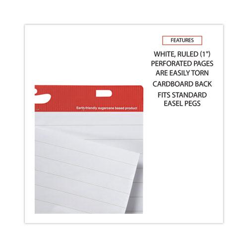 Renewable Resource Sugarcane Based Easel Pads, Presentation Format (1" Rule), 27 x 34, White, 50 Sheets, 2/Carton. Picture 3