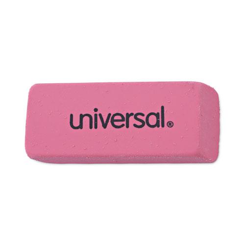 Bevel Block Erasers, For Pencil Marks, Rectangular Block, Small, Pink, 20/Pack. The main picture.