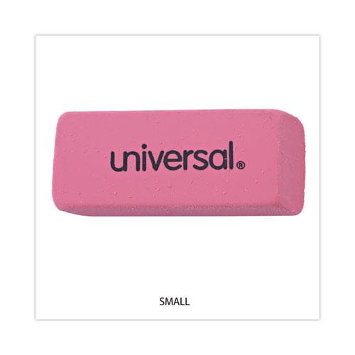 Bevel Block Erasers, For Pencil Marks, Rectangular Block, Small, Pink, 20/Pack. Picture 3