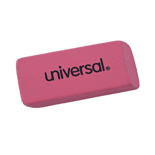 Bevel Block Erasers, For Pencil Marks, Rectangular Block, Small, Pink, 20/Pack. Picture 6