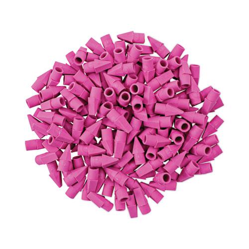 Pencil Cap Erasers, For Pencil Marks, Pink, 150/Pack. Picture 3