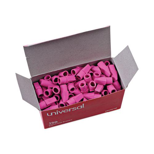 Pencil Cap Erasers, For Pencil Marks, Pink, 150/Pack. Picture 7