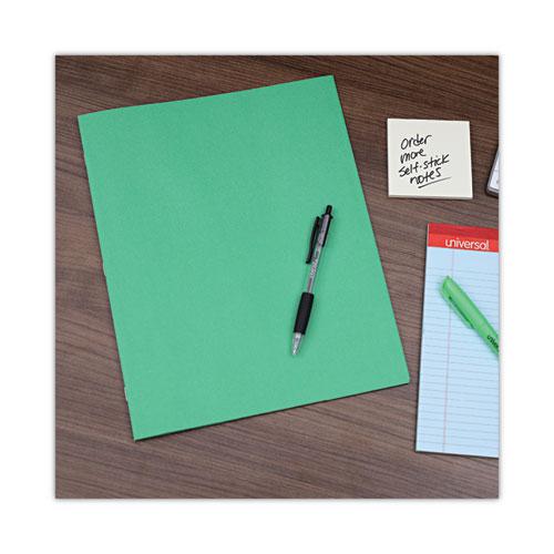 Two-Pocket Portfolios with Tang Fasteners, 0.5" Capacity, 11 x 8.5, Green, 25/Box. Picture 7
