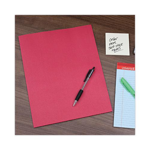 Two-Pocket Portfolios with Tang Fasteners, 0.5" Capacity, 11 x 8.5, Red, 25/Box. Picture 8
