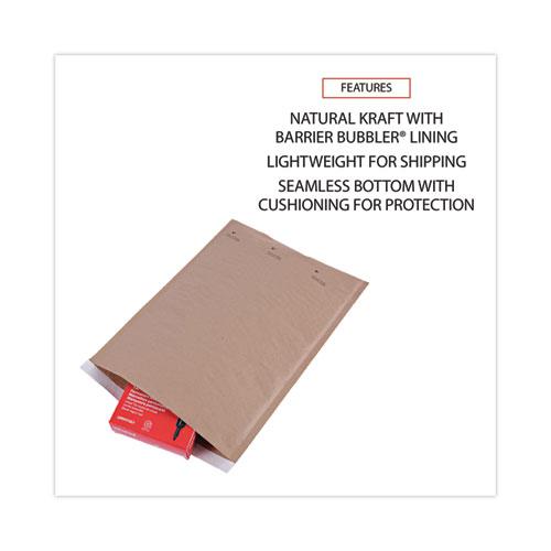 Natural Self-Seal Cushioned Mailer, #5, Barrier Bubble Air Cell Cushion, Self-Adhesive Closure, 10.5 x 16, Kraft, 80/Carton. Picture 4