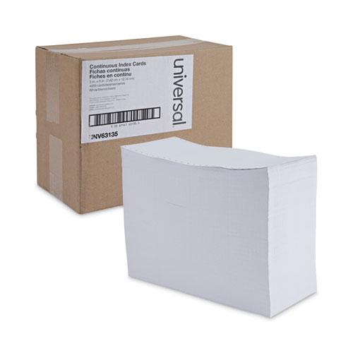 Continuous-Feed Index Cards, Unruled, 3 x 5, White, 4,000/Carton. Picture 2