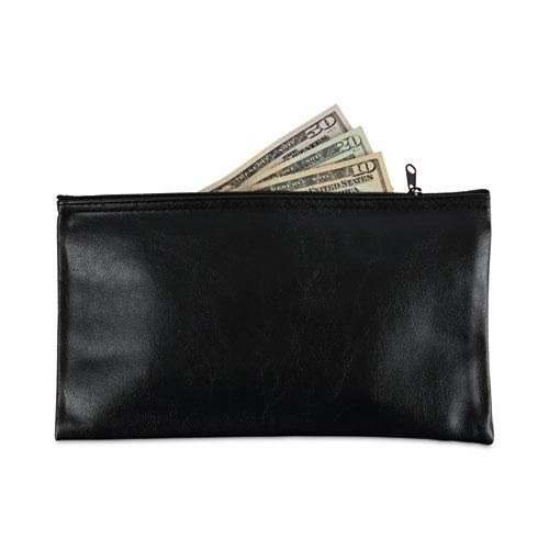 Zippered Wallets/Cases, Leatherette PU, 11 x 6, Black, 2/Pack. Picture 1
