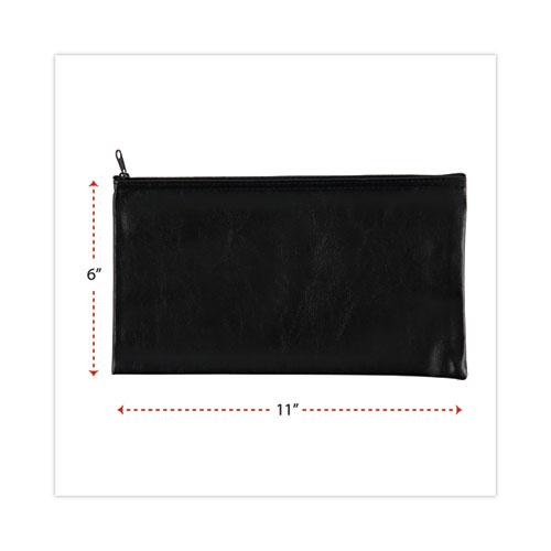 Zippered Wallets/Cases, Leatherette PU, 11 x 6, Black, 2/Pack. Picture 3