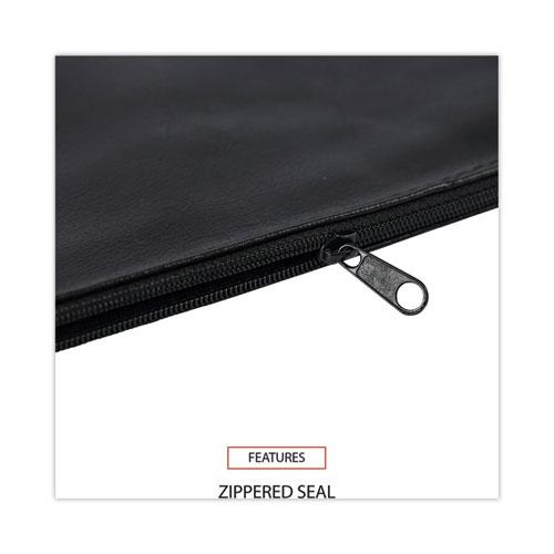 Zippered Wallets/Cases, Leatherette PU, 11 x 6, Black, 2/Pack. Picture 7