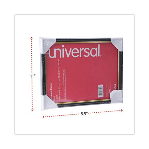 All Purpose Document Frame, 8.5 x 11 Insert, Black/Gold, 3/Pack. Picture 2