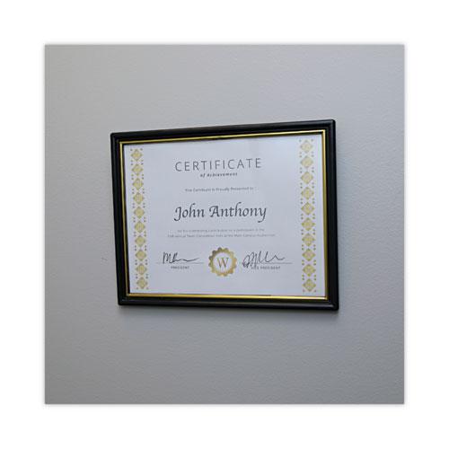 All Purpose Document Frame, 8.5 x 11 Insert, Black/Gold, 3/Pack. Picture 5