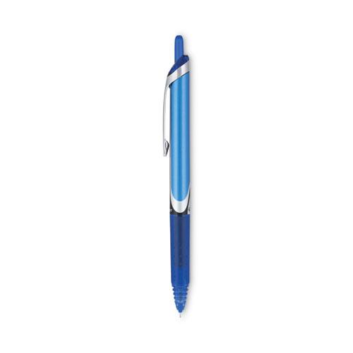 Precise V5RT Roller Ball Pen, Retractable, Extra-Fine 0.5 mm, Blue Ink, Blue Barrel. Picture 4