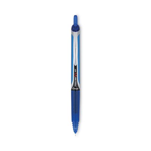 Precise V5RT Roller Ball Pen, Retractable, Extra-Fine 0.5 mm, Blue Ink, Blue Barrel. Picture 1