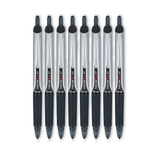 Precise V5RT Roller Ball Pen, Retractable, Extra-Fine 0.5 mm, Black Ink, Black Barrel. Picture 3