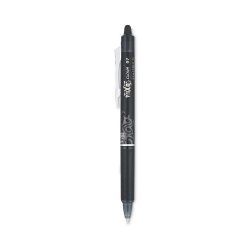 FriXion Clicker Erasable Gel Pen, Retractable, Fine 0.7 mm, Black Ink, Black Barrel. Picture 1