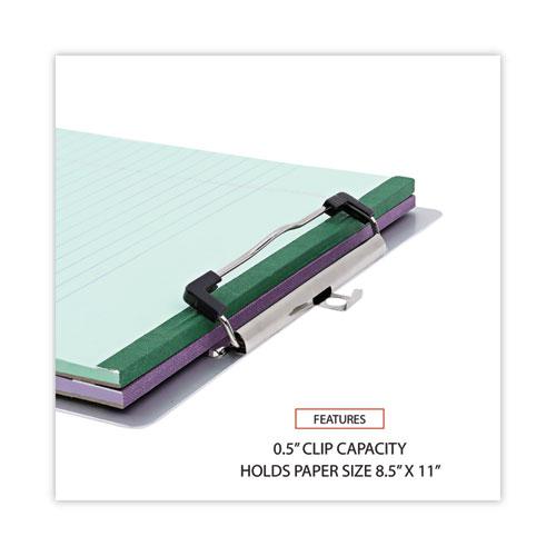 Aluminum Clipboard with Low Profile Clip, 0.5" Clip Capacity, Holds 8.5 x 11 Sheets, Aluminum. Picture 3