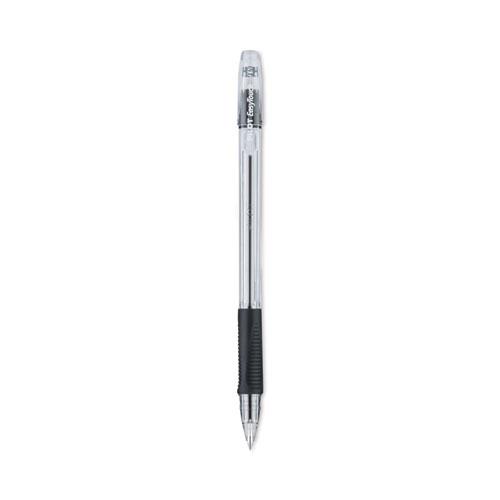 EasyTouch Ballpoint Pen, Stick, Fine 0.7 mm, Black Ink, Clear/Black Barrel, Dozen. Picture 1
