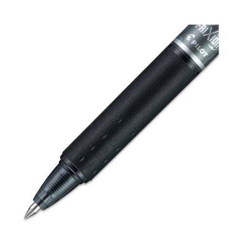 FriXion Clicker Erasable Gel Pen, Retractable, Extra-Fine 0.5 mm, Black Ink, Black Barrel, Dozen. Picture 4