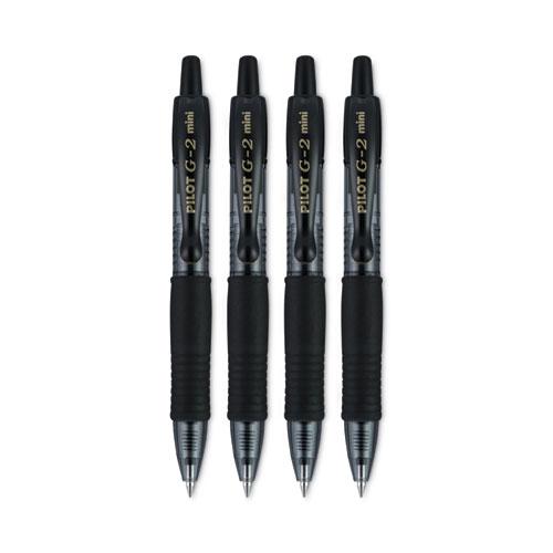 G2 Mini Gel Pen, Retractable, Fine 0.7 mm, Black Ink, Smoke/Black Barrel, 4/Pack. Picture 3