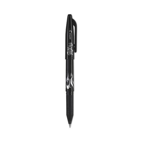 FriXion Ball Erasable Gel Pen, Stick, Fine 0.7 mm, Black Ink, Black/White Barrel. Picture 1