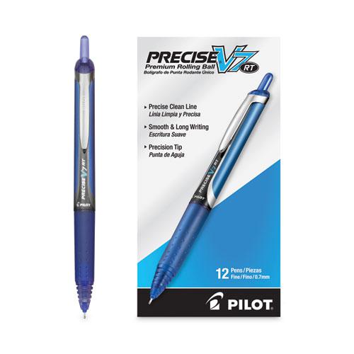Precise V7RT Roller Ball Pen, Retractable, Fine 0.7 mm, Blue Ink, Blue Barrel. Picture 3