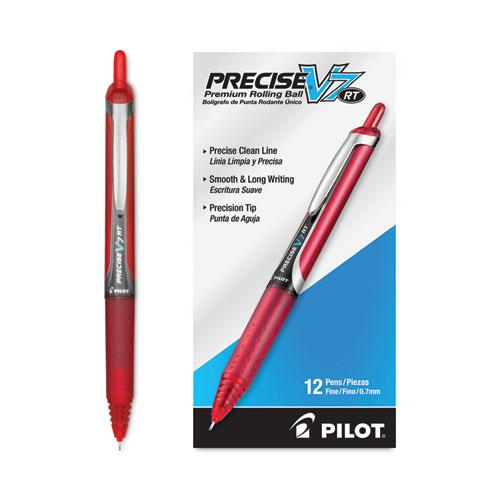 Precise V7RT Roller Ball Pen, Retractable, Fine 0.7 mm, Red Ink, Red Barrel. Picture 3