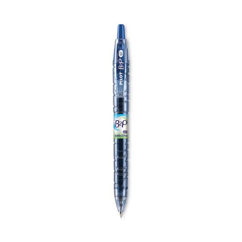 B2P Bottle-2-Pen Recycled Gel Pen, Retractable, Fine 0.7 mm, Blue Ink, Translucent Blue Barrel. Picture 1
