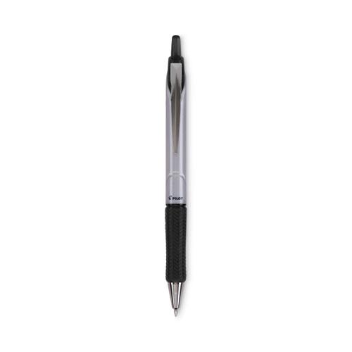 Acroball Pro Advanced Ink Hybrid Gel Pen, Retractable, Medium 1 mm, Black Ink, Silver/Black Barrel, Dozen. Picture 5