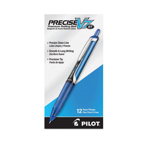 Precise V7RT Roller Ball Pen, Retractable, Fine 0.7 mm, Blue Ink, Blue Barrel. Picture 2