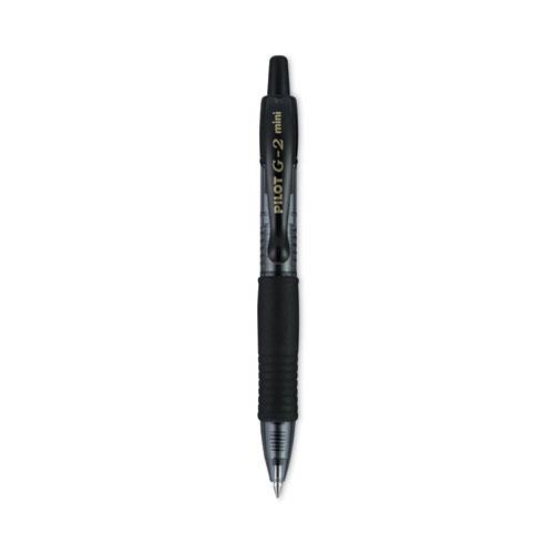 G2 Mini Gel Pen, Retractable, Fine 0.7 mm, Black Ink, Smoke/Black Barrel, 4/Pack. Picture 1