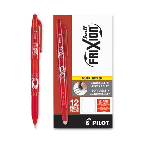 FriXion Ball Erasable Gel Pen, Stick, Fine 0.7 mm, Red Ink, Red Barrel. Picture 5