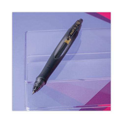 G6 Gel Pen, Retractable, Fine 0.7 mm, Black Ink, Black Barrel. Picture 3