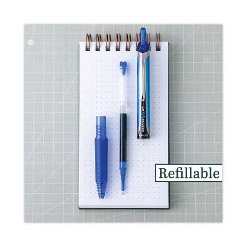 Precise V7RT Roller Ball Pen, Retractable, Fine 0.7 mm, Blue Ink, Blue Barrel. Picture 5